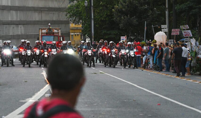 Polícia dispersa manifestação Bolsonaro Nunca Mais  | Imagem: Daniel Arroyo/Ponte Jornalismo
